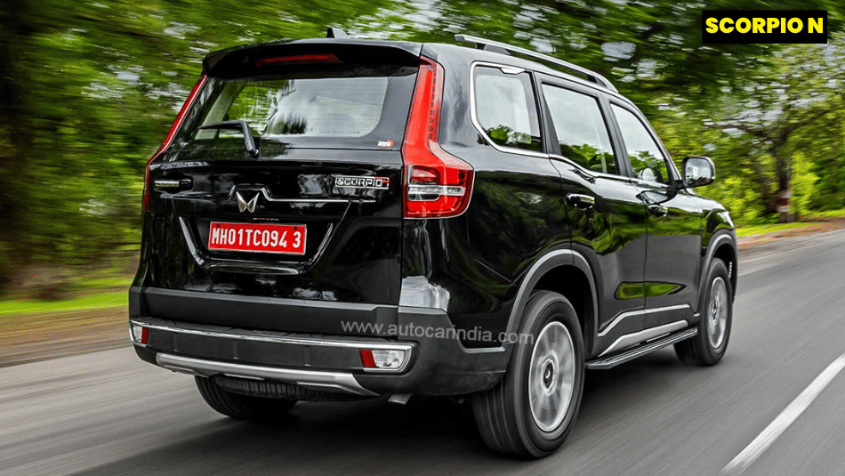 Mahindra Scorpio N rear quarter tracking