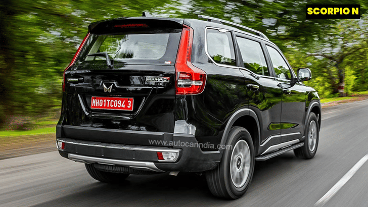 Mahindra Scorpio N rear quarter tracking Mahindra Scorpio N rear quarter tracking