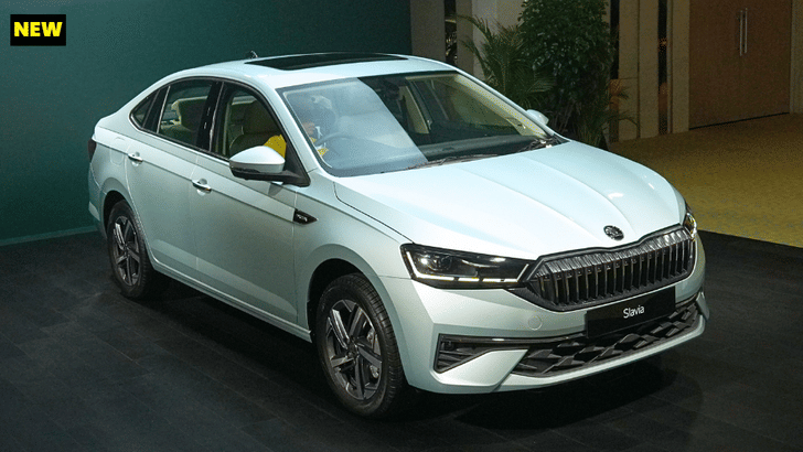 New Skoda Slavia front quarter
