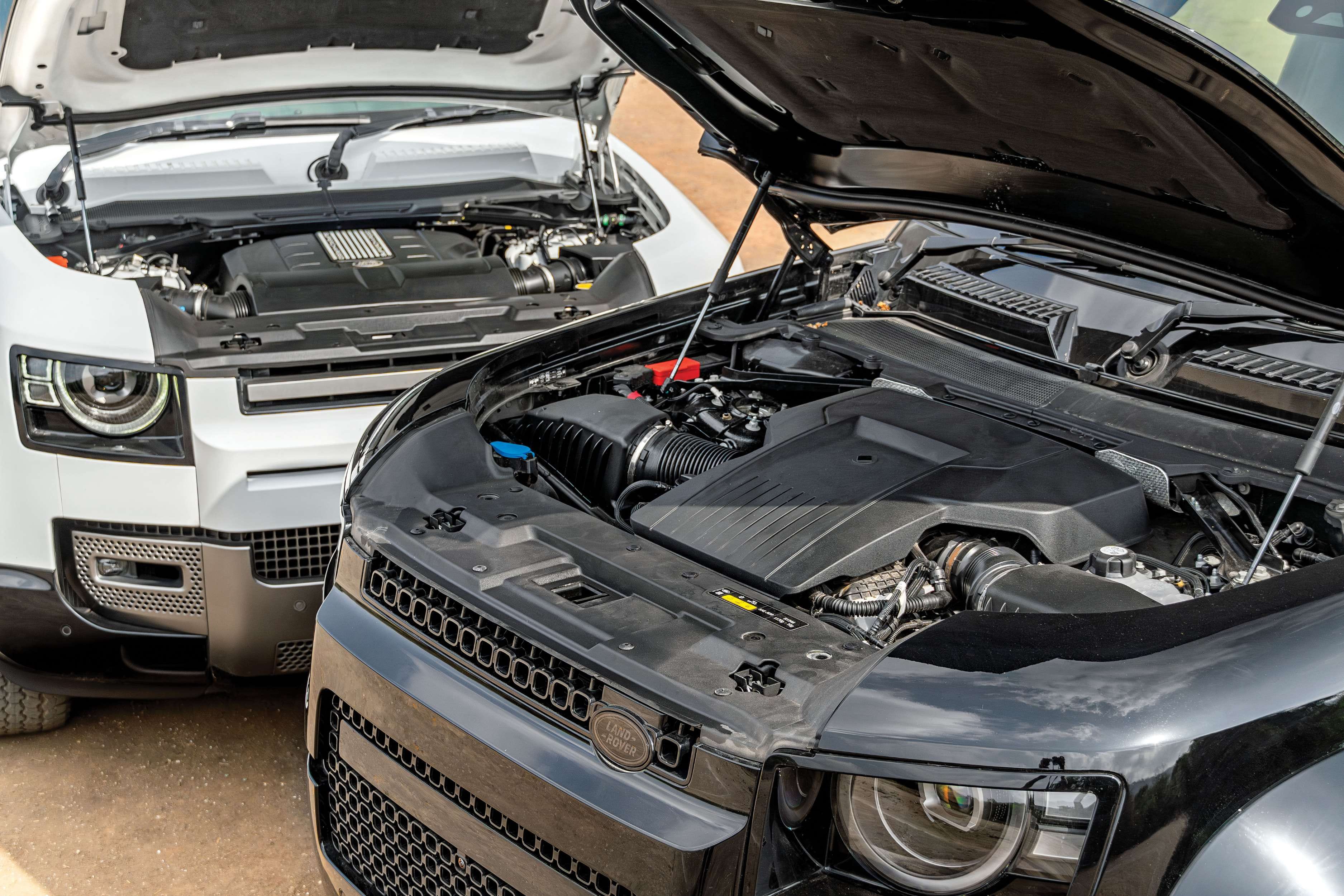 land rover defender V8 comparison