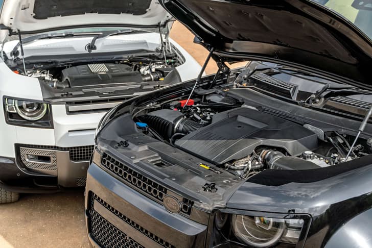 land rover defender V8 comparison
