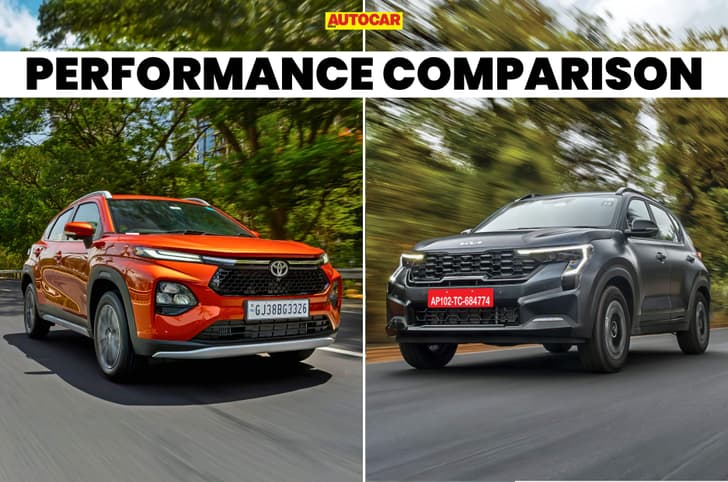 Kia Sonet vs Toyota Taisor turbo-petrol automatic performance compared