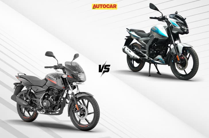 Lead image showing front right quarter shots of the outgoing and the new Pulsar 125