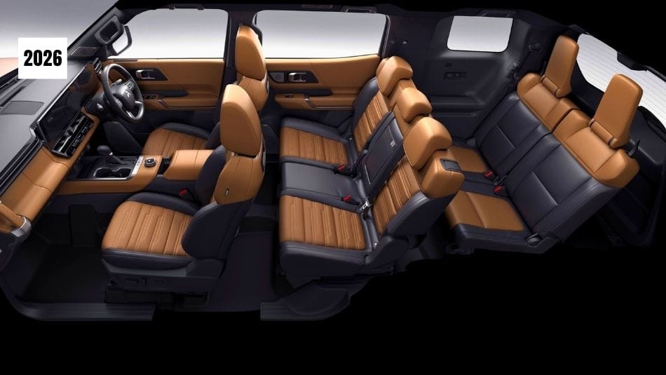 2026 Mitsubishi Pajero seating layout