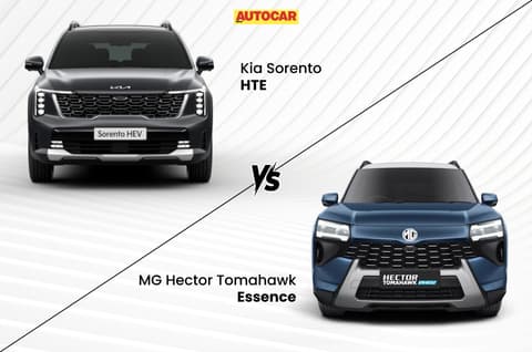 Kia Sorento base vs MG Hector Tomahawk PHEV top trim: Which offers better value?