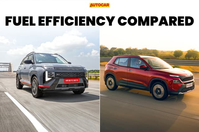 Hyundai Venue N Line vs Skoda Kylaq turbo-petrol automatic mileage compared