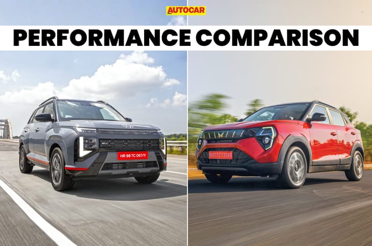 Hyundai Venue N Line vs Mahindra XUV 3XO turbo-petrol automatic performance comparison