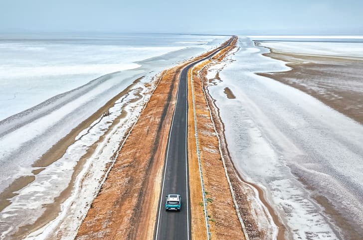 Tata Nexon iCNG on the Road to Heaven near Dholavira Gujarat