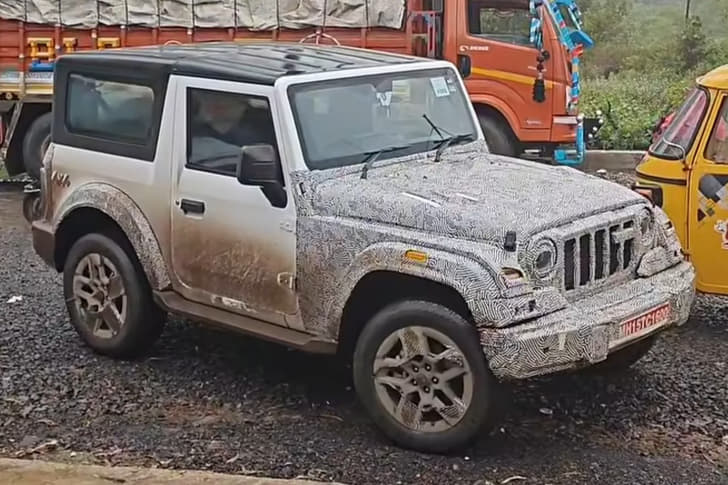 Mahindra Thar facelift front quarter static Mahindra Thar facelift front quarter static