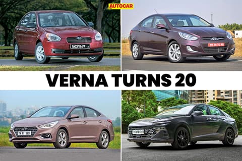 Taking a look at 20 years of the Hyundai Verna in India