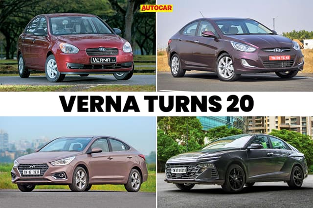 Taking a look at 20 years of the Hyundai Verna in India