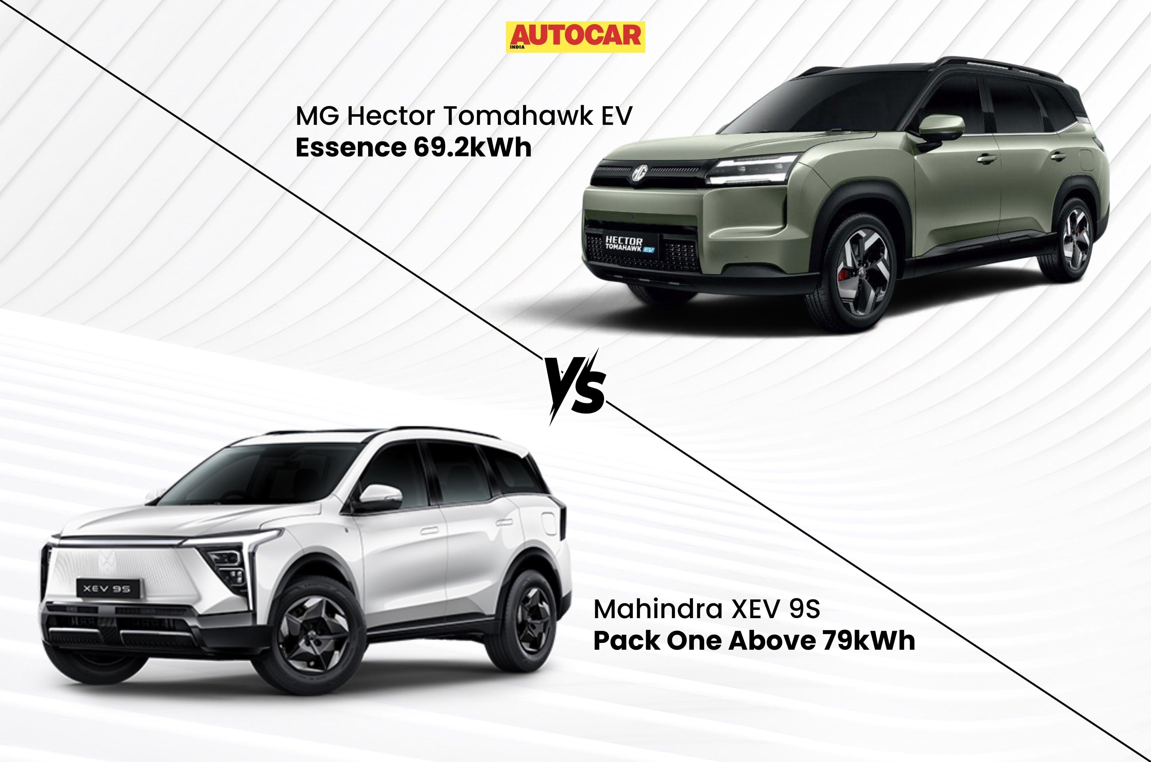 MG Hector Tomahawk EV vs Mahindra XEV 9S: Specs, features and price compared