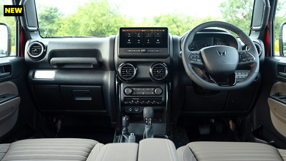 New Mahindra Thar OG interior