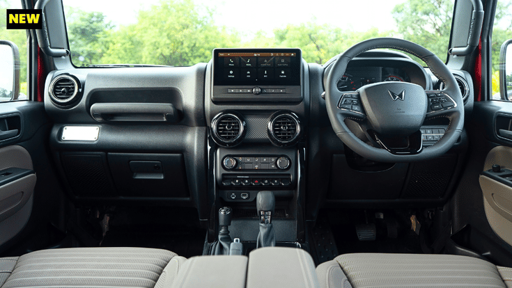New Mahindra Thar OG interior
