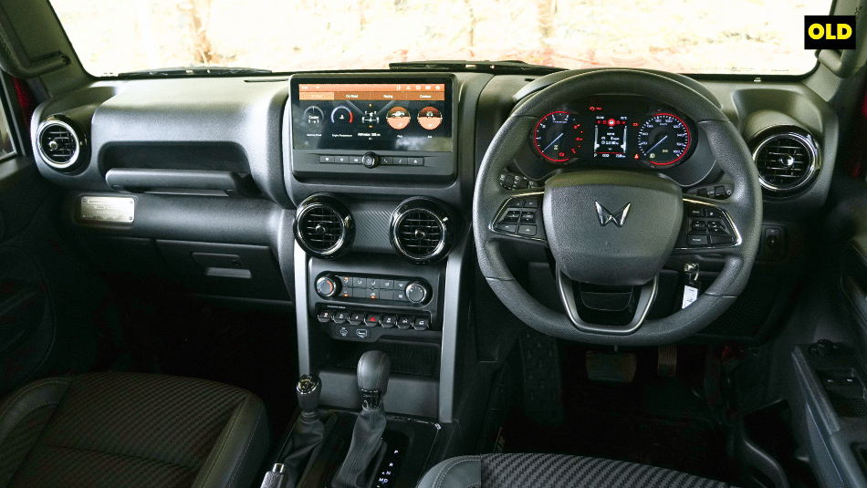 Old Mahindra Thar interior