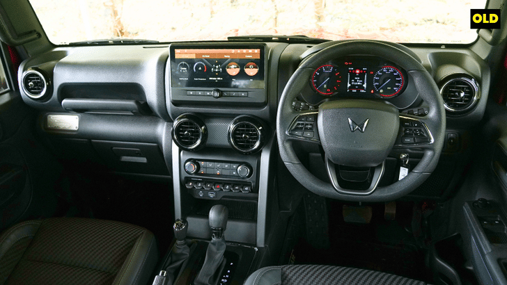 Old Mahindra Thar interior