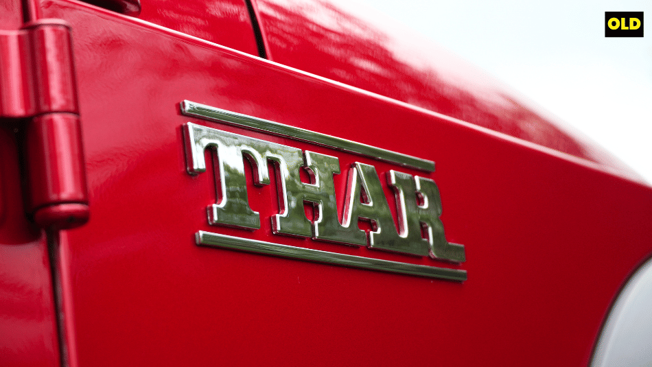 Old Mahindra Thar badge