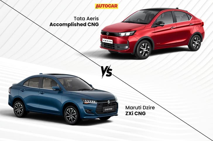 Tata Aeris vs Maruti Dzire: Top-spec CNG trims compared