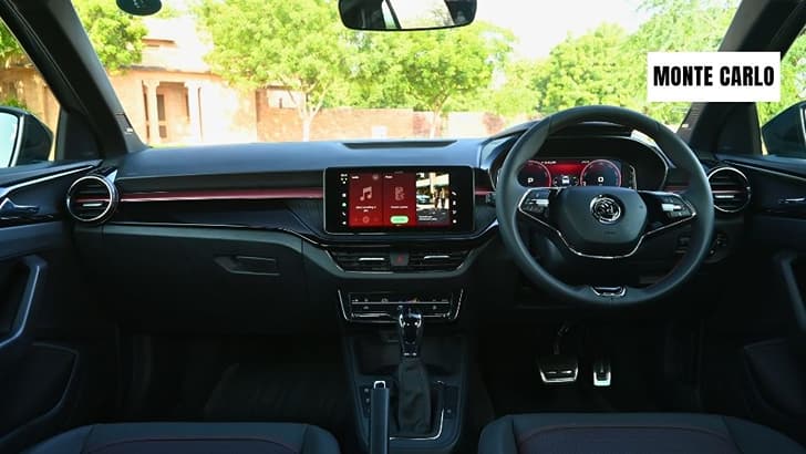 2026 Skoda Slavia Monte Carlo interior 2026 Skoda Slavia Monte Carlo interior