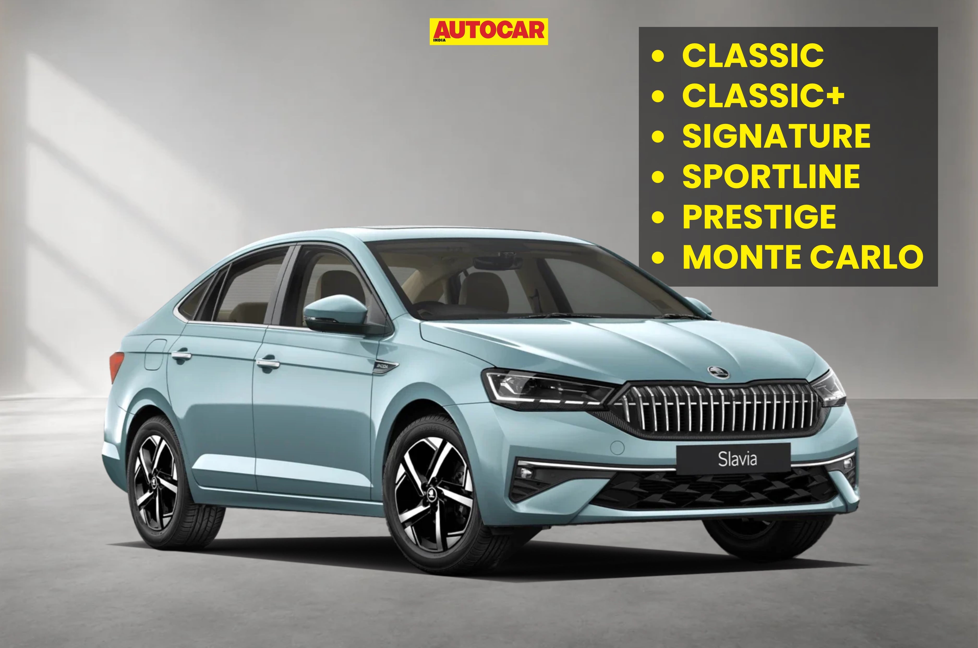 Skoda Slavia trim lineup