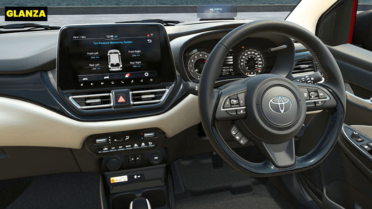 Toyota Glanza facelift interior