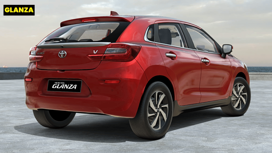 Toyota Glanza facelift rear quarter static