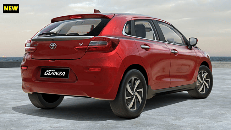 New Toyota Glanza rear quarter