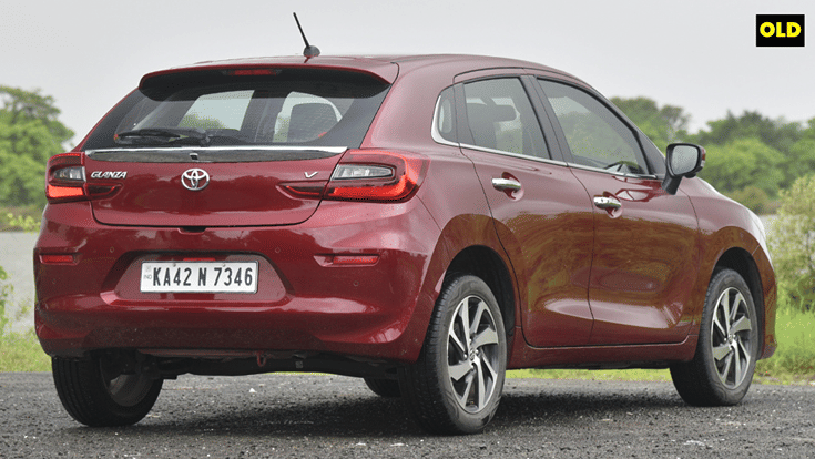 Old Toyota Glanza rear quarter
