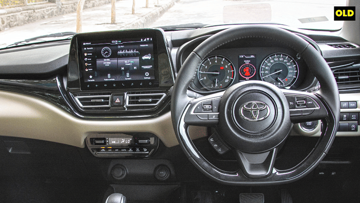 Old Toyota Glanza interior