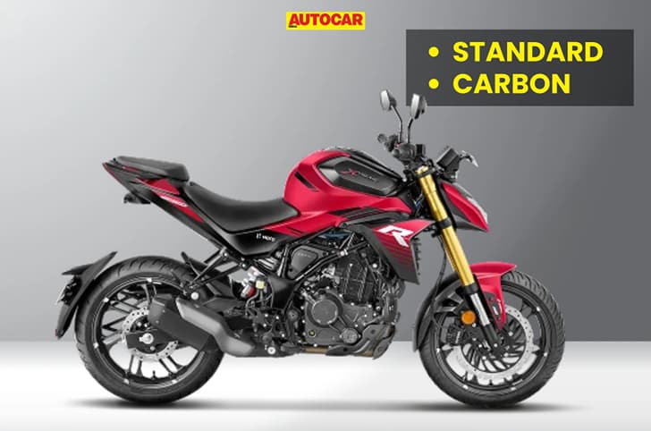An indoor render showing the left profile of the updated Hero Xtreme 250R