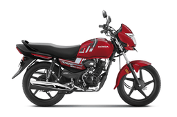Honda Shine 100 DX red colour right side profile static in studio