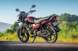 Honda Shine 100 DX rear left side static shot on road