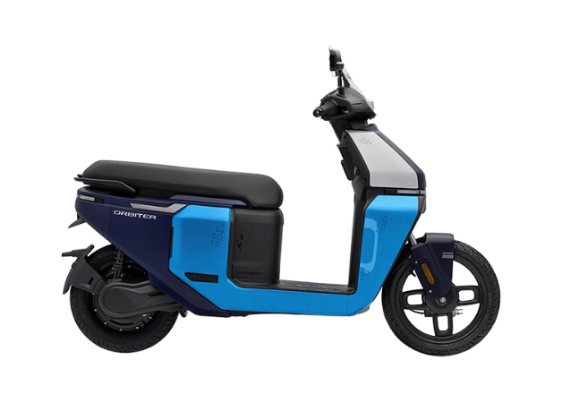 TVS Orbiter Stratos Blue side profile shot