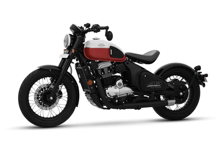 Jawa 42 Bobber left front three quarter