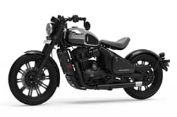 Jawa 42 Bobber black chrome front three quarter