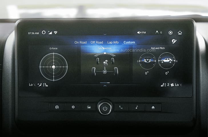 Mahindra Thar Roxx infotainment screen
