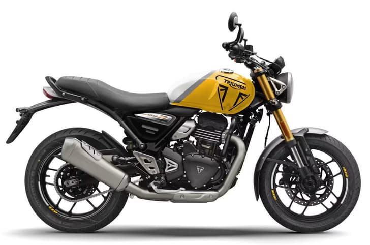 Triumph Speed 400 right side profile yellow
