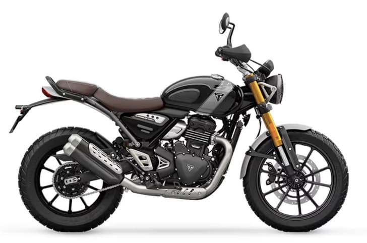 Triumph Scrambler 400 X right side profile black