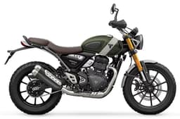 Triumph Scrambler 400 X right side profile green