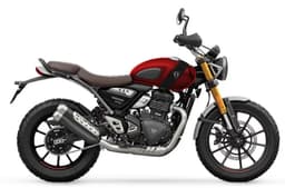 Triumph Scrambler 400 X right side profile red