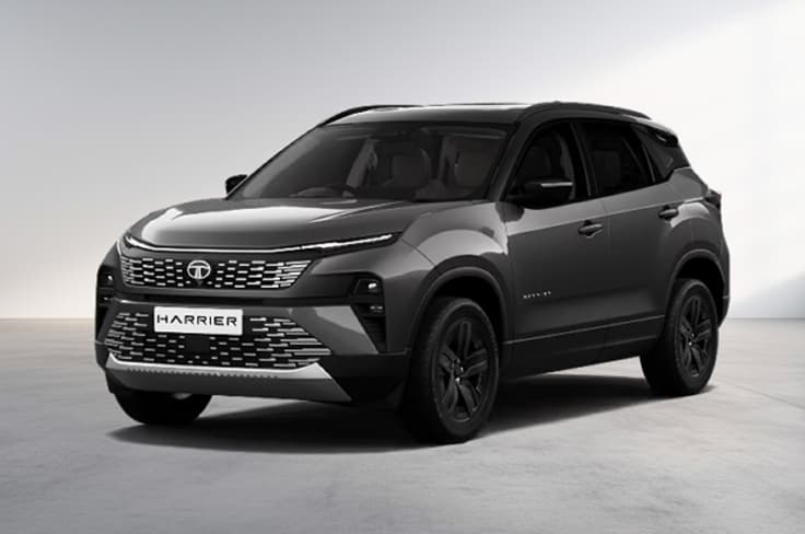 Daytona Grey; variants: Smart, Pure X, Adventure X, and Adventure X+. Tata Harrier Daytona Grey