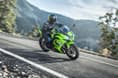 With no mechanical changes, the Ninja 650 continues to be powered by a 649cc parallel-twin Kawasaki Ninja 650 riding shot