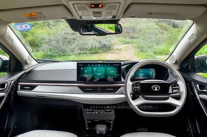 Tata Curvv EV dashboard