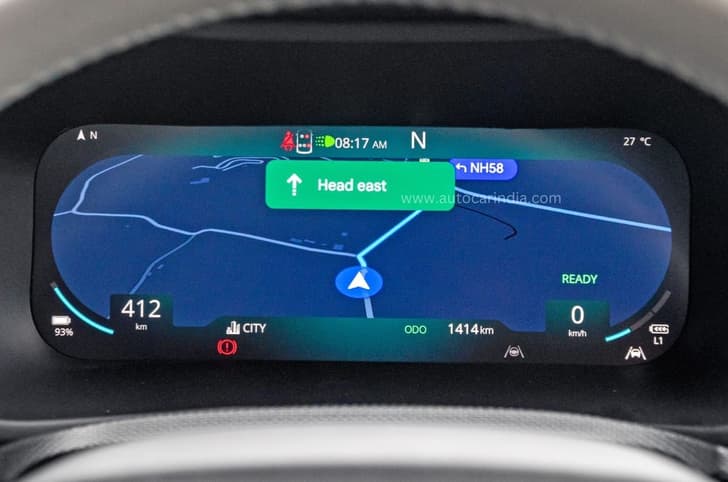 Tata Curvv EV driver's display