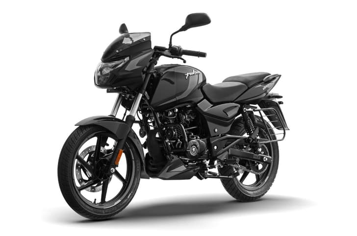 Bajaj Pulsar 150 grey front three quarter