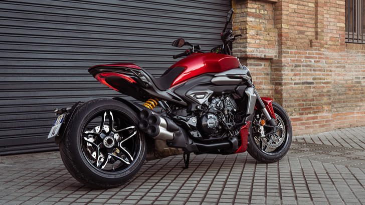 Ducati XDiavel V4 rear three fourth static shot