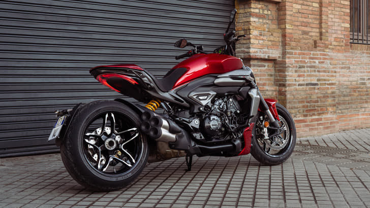 Ducati XDiavel V4 rear three fourth static shot