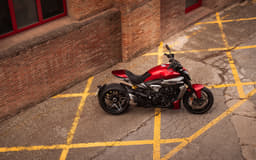 Ducati XDiavel V4 side  profile aerial static shot