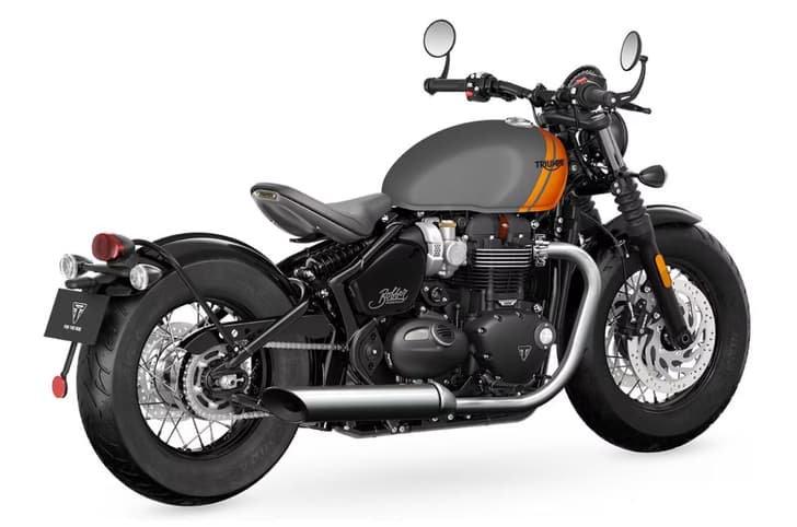 Triumph Bonneville Bobber rear three quarter