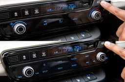 Hyundai Verna AC and infotainment controls 